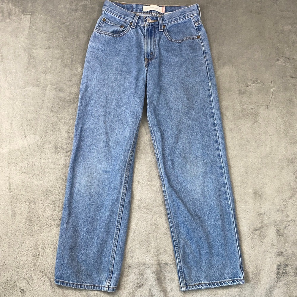 Levis 550 Jeans Relaxed Fit 16 Slim Blue Medium Wash 26x28 Vintage Y2k Mom